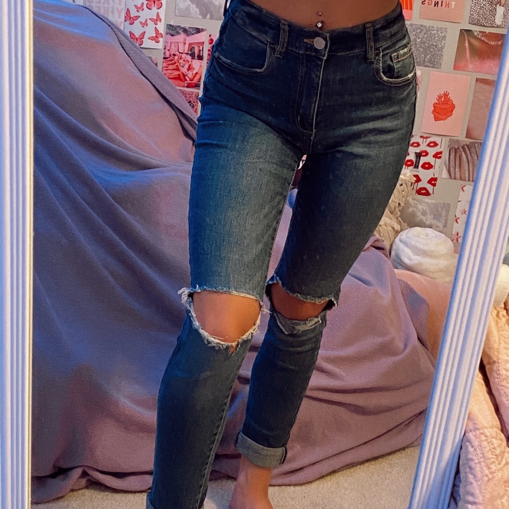 Garage Ripped Skinny Jeans